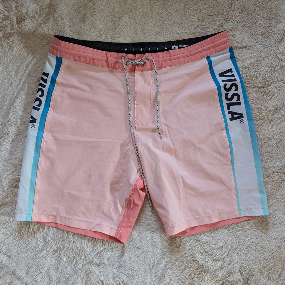 Vissla Pink and Blue Board Shorts